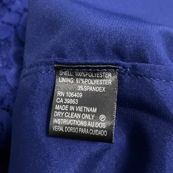 Tahari Womens Blue Square Neck Sheath Dress Size 8 Elegant Stylish - Picture 7 of 12